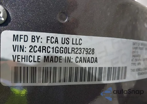 2020 Chrysler Pacifica Limited from USA, damaged, VIN 2C4RC1GG0LR237928